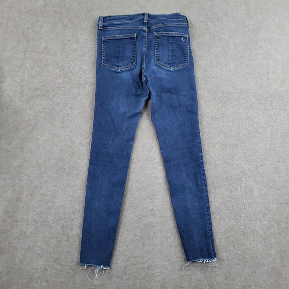Rag & Bone Jeans Womens 26 Blue 10 Inch Ankle Skinny Mad River Mid Rise Stretch - Picture 15 of 16